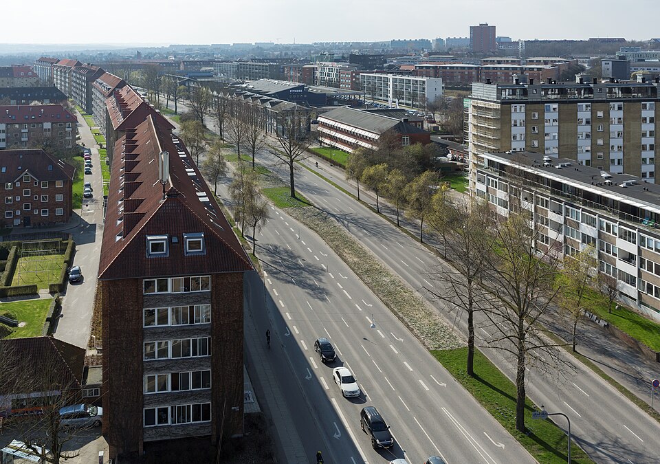 Vestre Ringgade, Aarhus set fra bogtårnet Statsbiblioteket