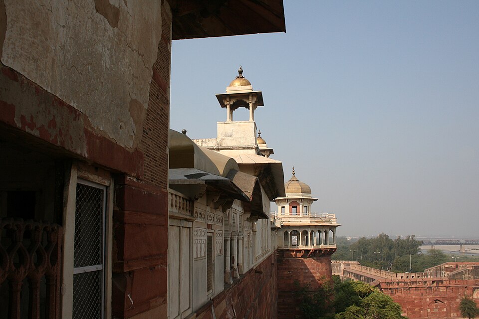Agra Fort View of rear side of Khas Mahal and Musamman Burj