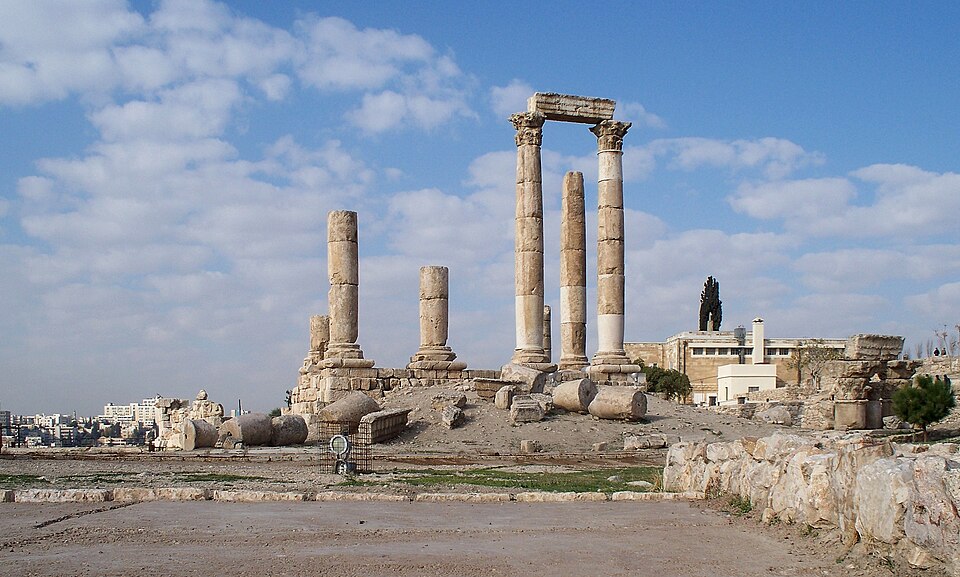 Ruins of the temple of Hercules in Amman, Jordan