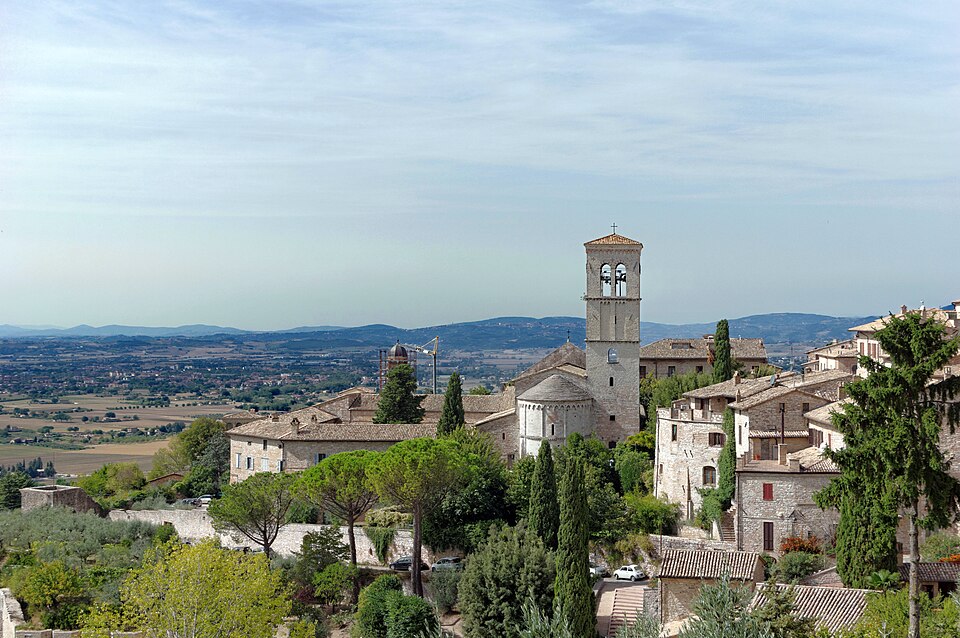 Italy, view over Assisi BW 2021 09 25 12 33 49