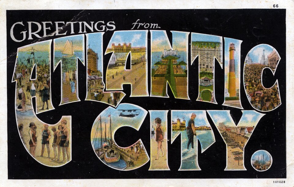 Greetings from Atlantic City, New Jersey Large Letter Postcard (13663333393)