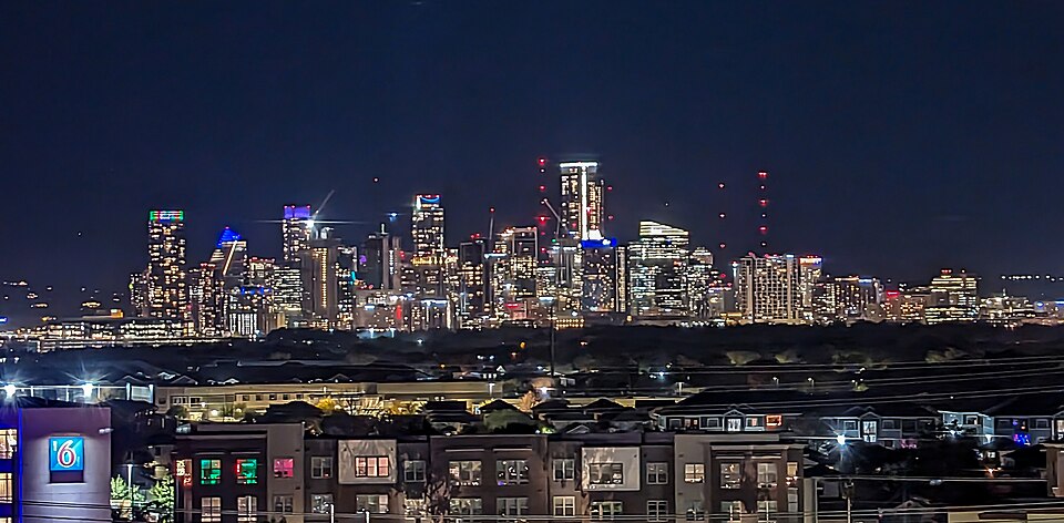 Austin Texas skyline, December 2023 Night