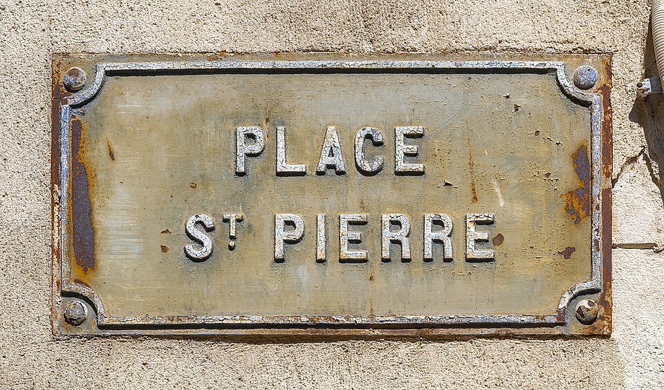 Avignon Place Saint Pierre Plaque ancien modèle