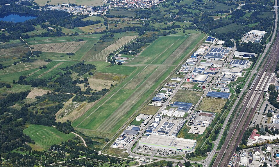 Aerial image of the Baden Oos airfield