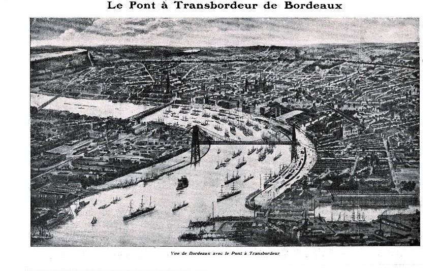 Bordeaux vue du futur pont transbordeur