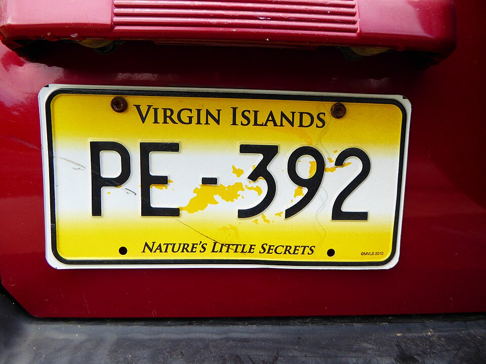 British Virgin Islands — license plate 2010
