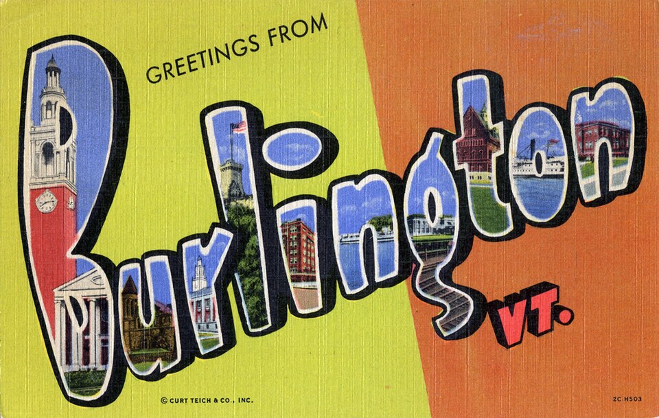 Greetings from Burlington, Vermont Large Letter Postcard (5625244409)