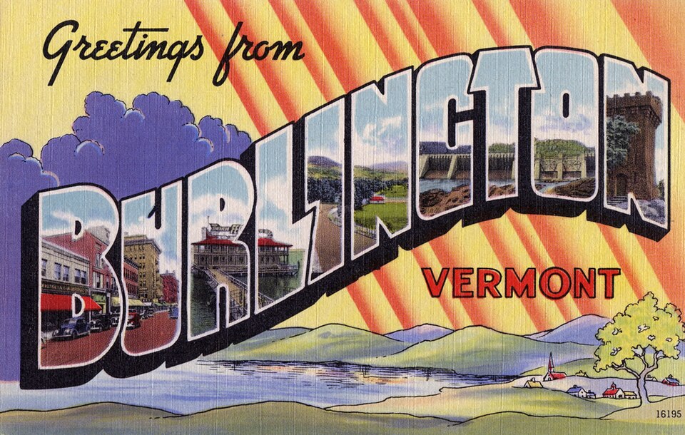 Greetings from Burlington, Vermont Large Letter Postcard (5356340759)