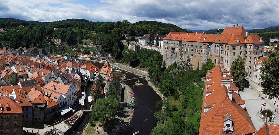 Český Krumlov (Krummau) panorama old city