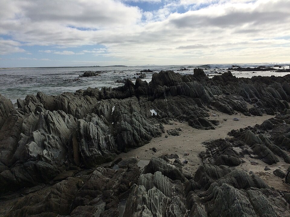 Schist formations, Kaingaroa, Chatham Islands