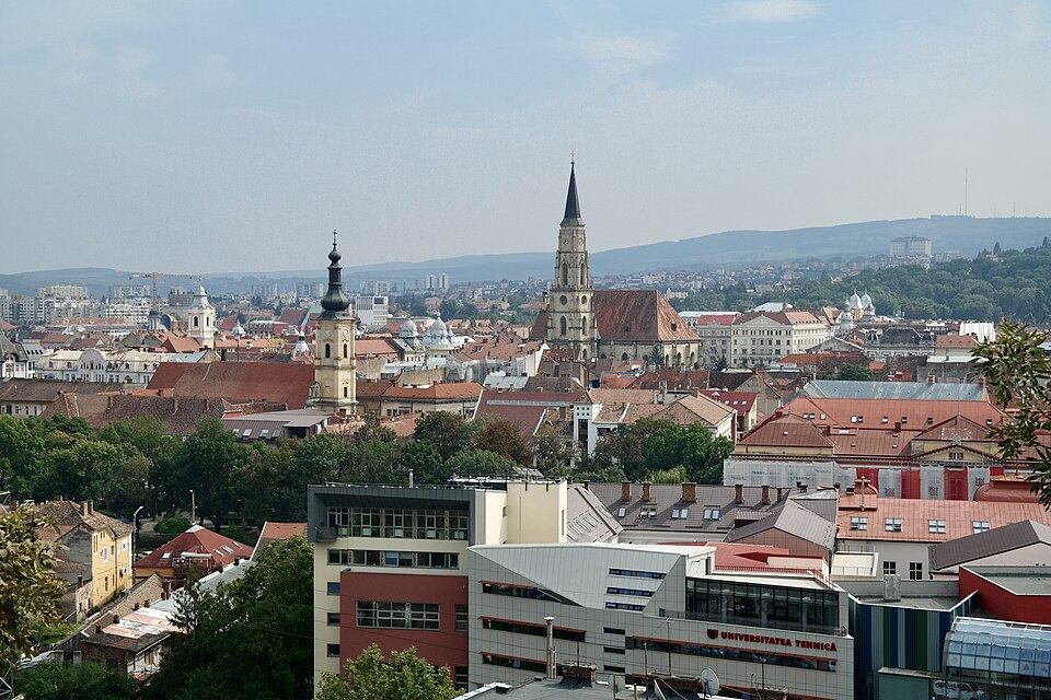 Cluj Napoca as seen from Cetățuia Park