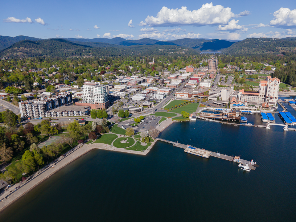 Coeur d'Alene aerial, May 2023