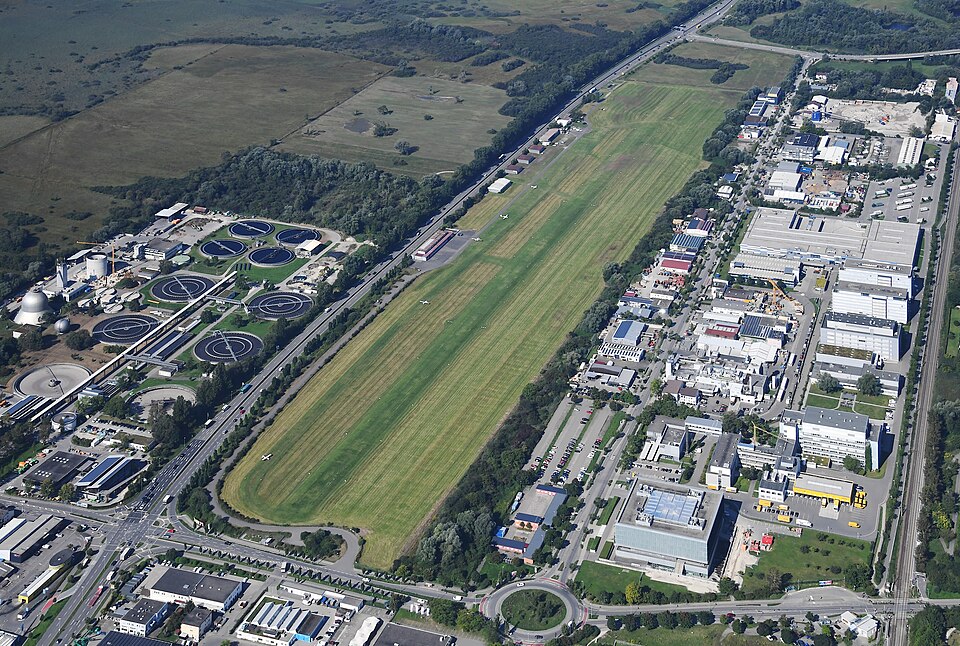 Aerial image of the Konstanz airfield