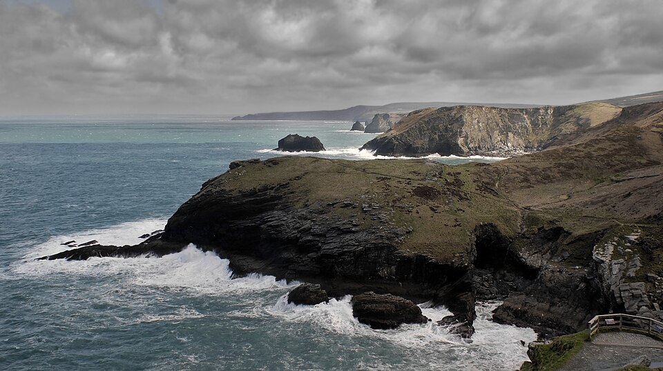 View from Tintagel Castle Cornwall England
