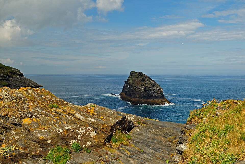 The Meachard Island. Coast of Cornwall near Boscastle. England