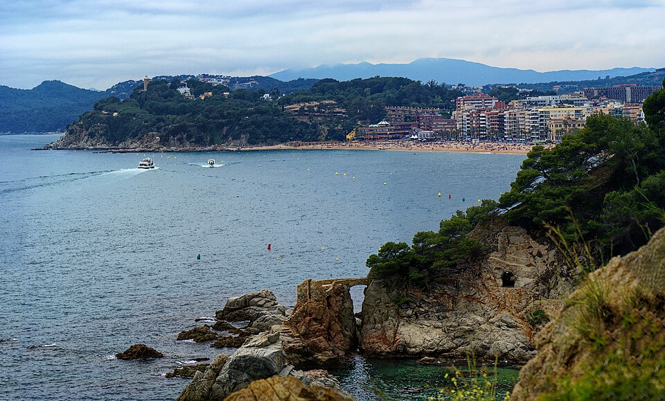 Costa Brava Lloret de Mar Northern Seawalk ICE Fisheye View on Lloret de Mar