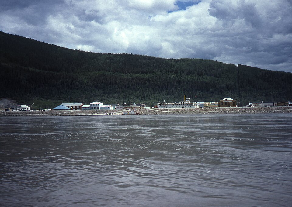 Dawson City from the river in 1988