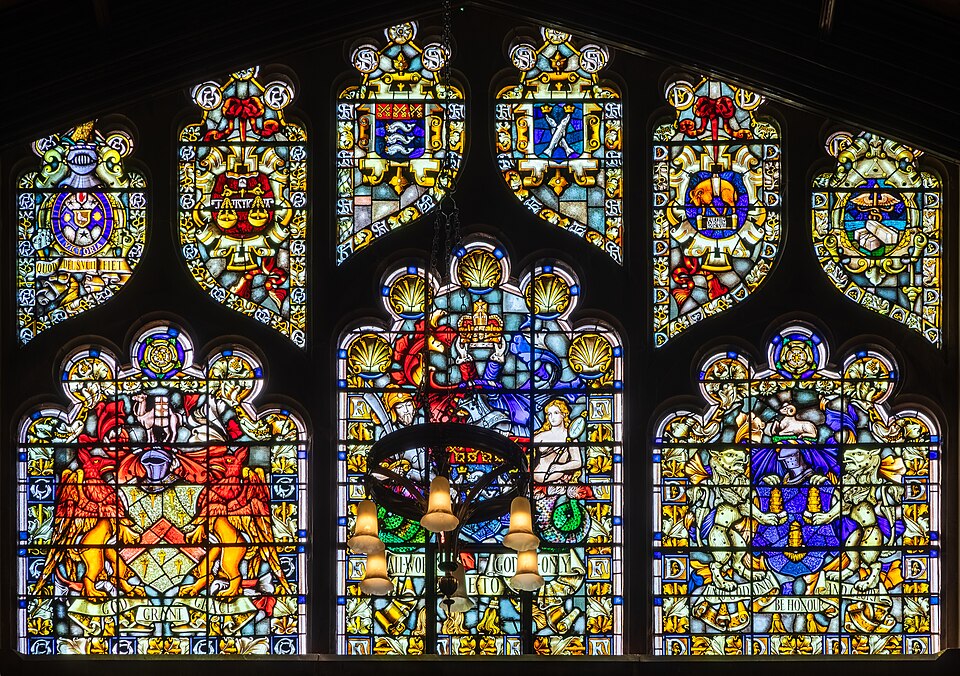 Derry Guildhall Main Hall Window Top Lights Centre 2023 09 02