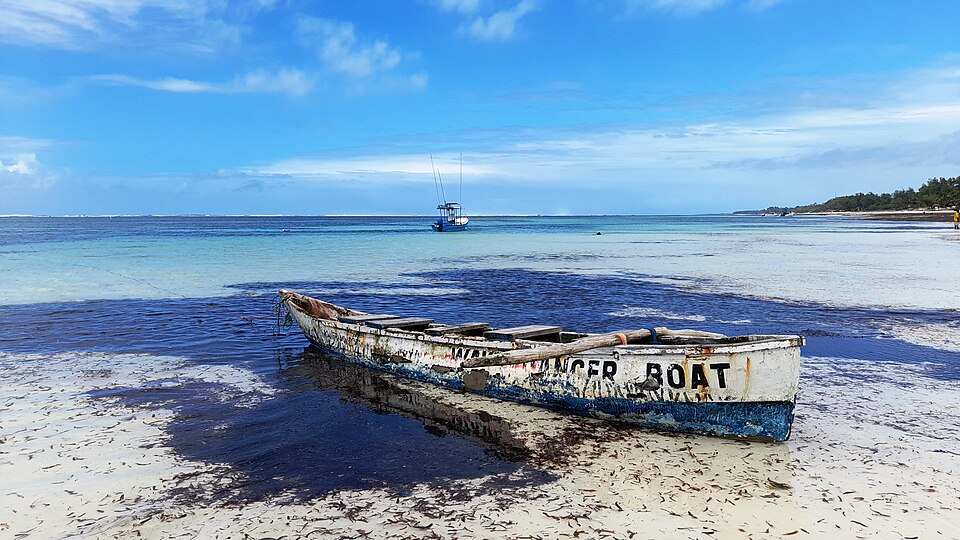 Boat at Diani Beach, Kenya