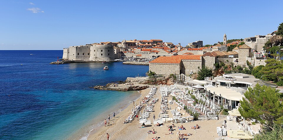 Panoramic view of the old city of Dubrovnik September 2017