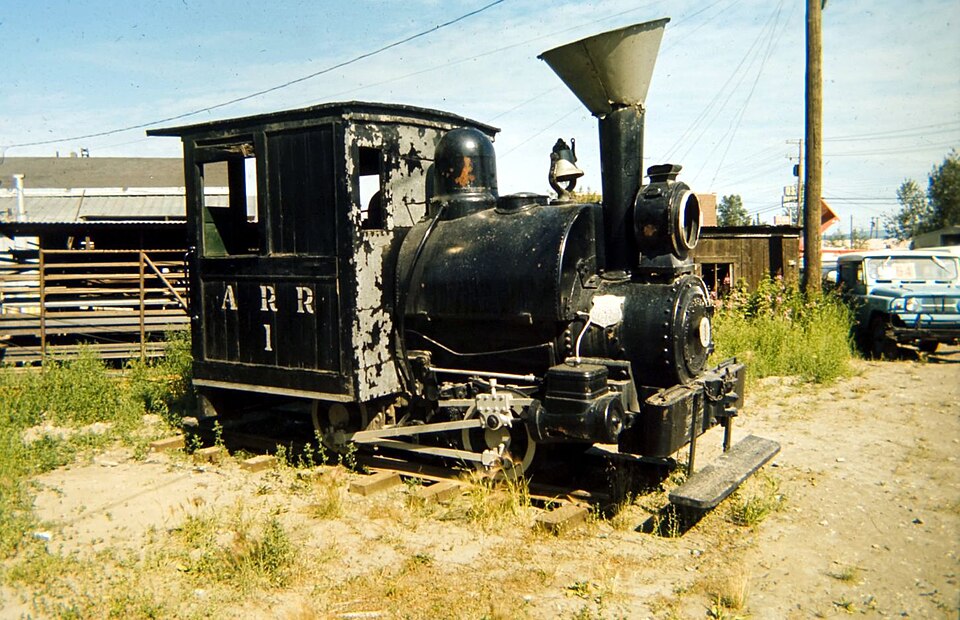 Alaska Railroad engine, Fairbanks, Alaska 1966