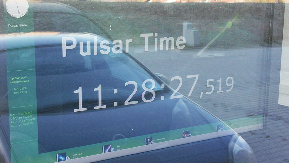 Gdańsk – zegar pulsarowy ekran