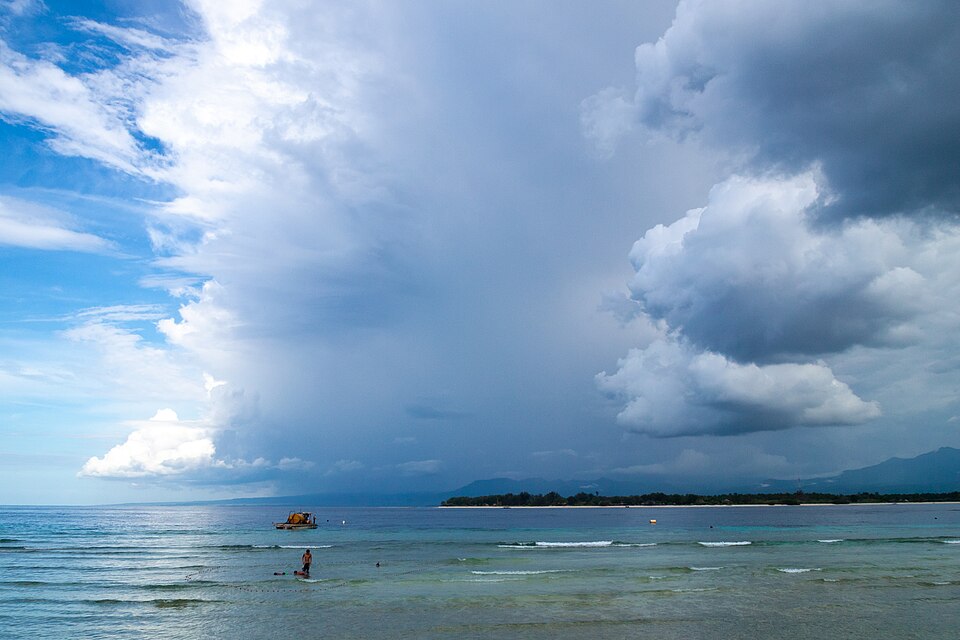 Clouds, cloudscape over Lombok Strait, Bali Sea, Gili Islands, West Nusa Tenggara, Indonesia