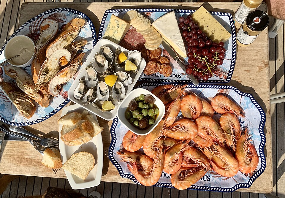 Seafood plater at Gold Coast Queensland, Australia, 2019