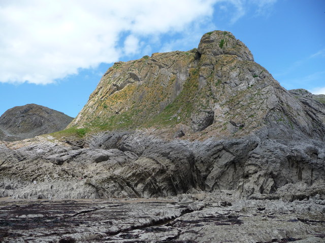 Gower coastline at Paviland Cave geograph.org.uk 2977373