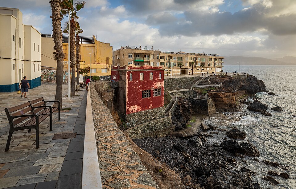 Calle Hermanos Jorge Marrero by the coast of Las Palmas de Gran Canaria, La Isleta, Gran Canaria, 2023 May