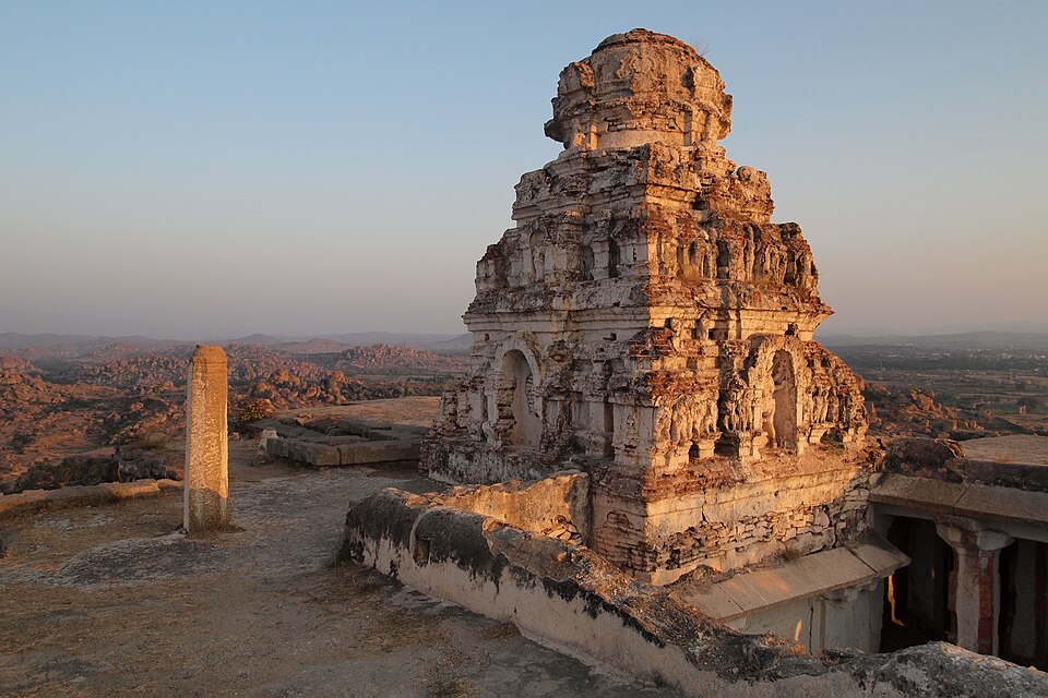 Hampi, India, Temple on top of Matanga Hill