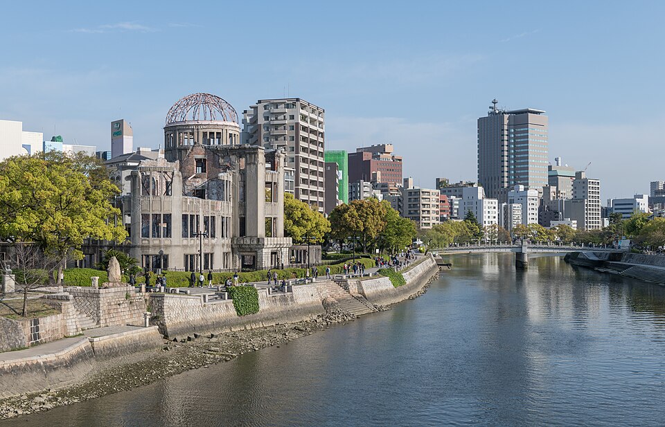 Atomic Bomb Dome and Motoyaso River, Hiroshima, Northwest view 20190417 1
