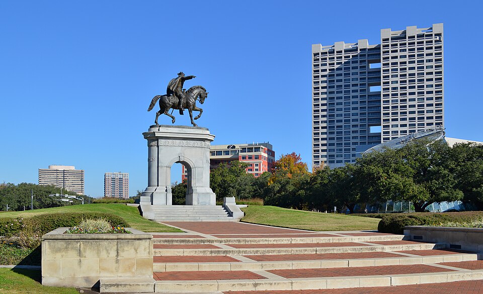 Sam Houston Monument in Hermann Park