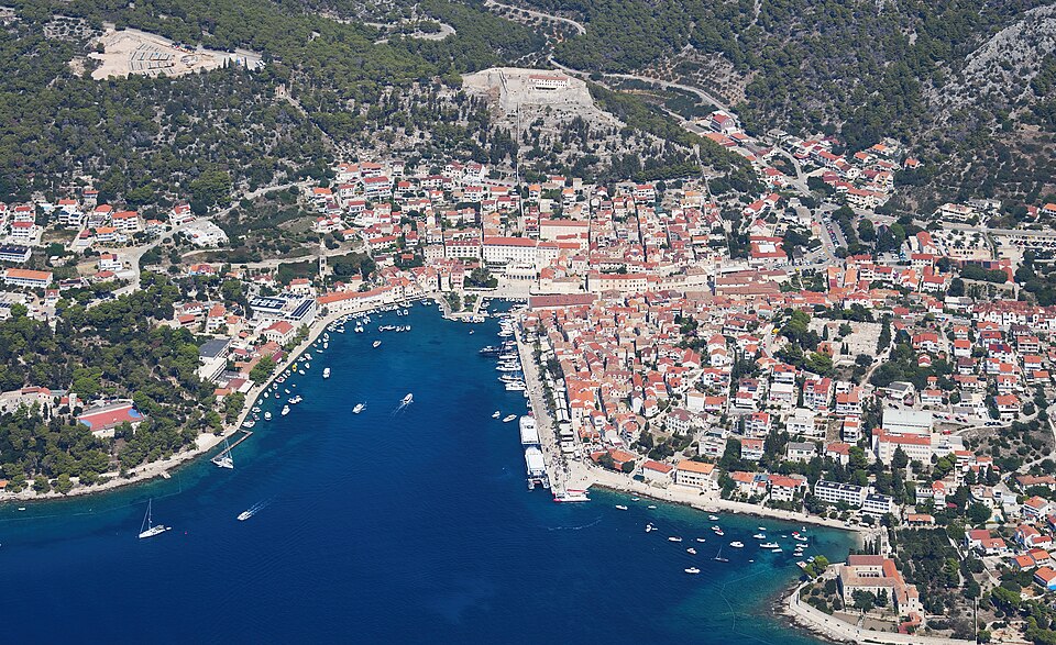 Aerial image of Hvar (view from the south)