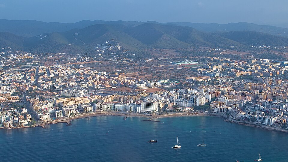 Eivissa ses Figueretes from Airplane