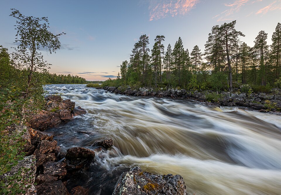 Jäniskoski rapids of Juutuanjoki in Inari, Lapland, Finland, 2022 August 4