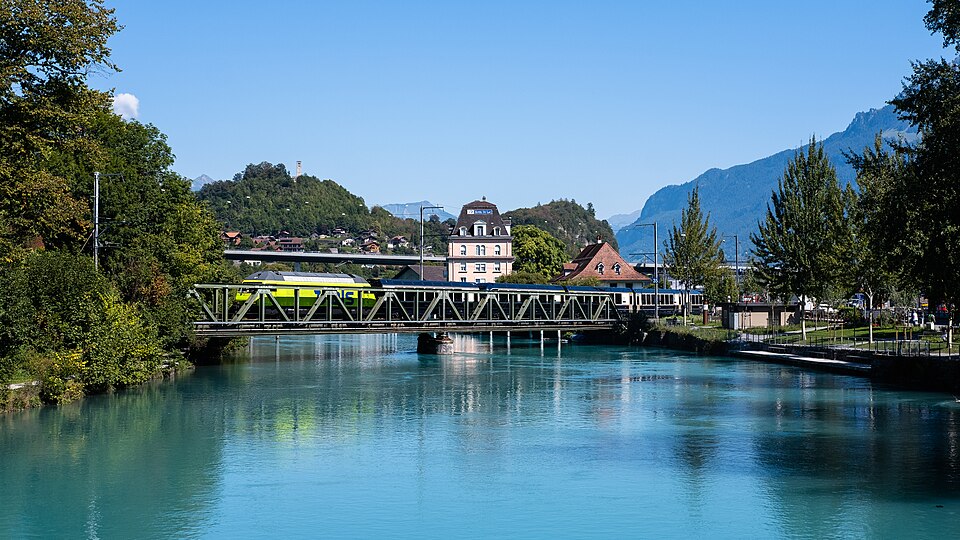 Aare by Interlaken Ost