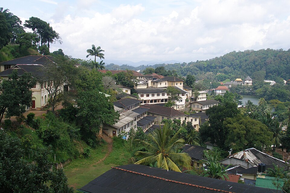 Sri Lanka, Panorama of Kandy city on hills