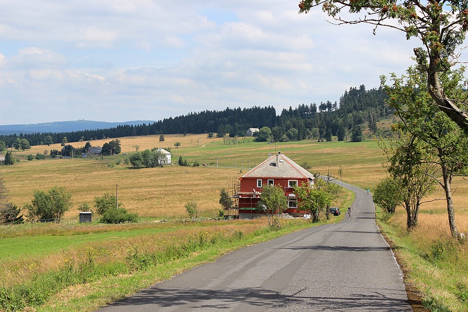 Boží Dar, Ryžovna, road from Horní Blatná