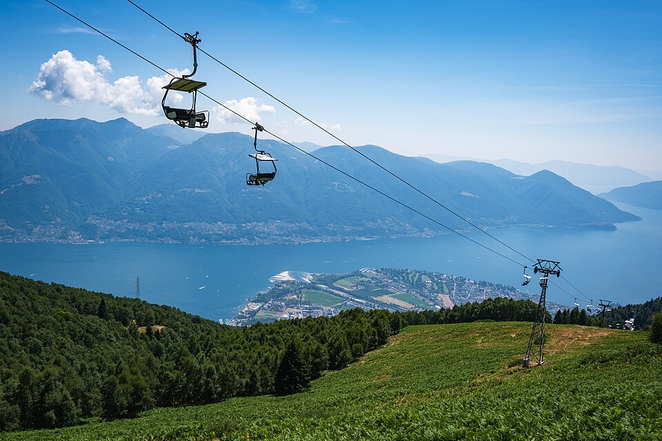 Cardada Cimetta chairlift, Avegno, Ticino