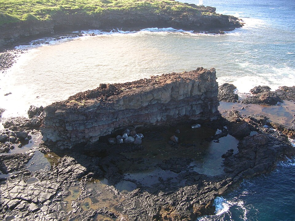 Starr 060406 9202 aerial photograph of Kaneapua Rock, Lanai
