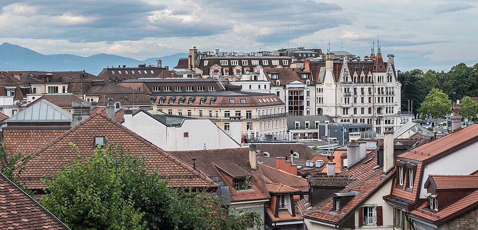 View of Lausanne from Place du Chateau