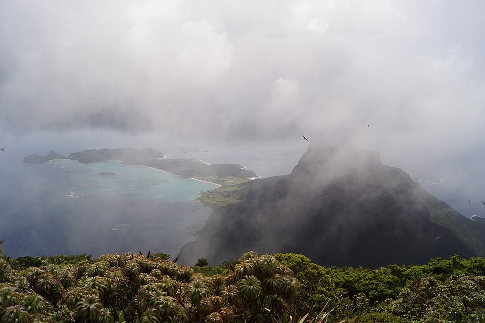 Lord Howe Island from the clouds