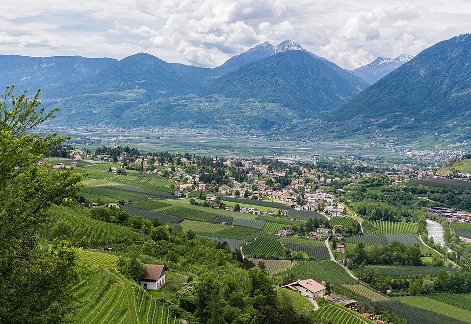 Passeiertal und Meran von Schenna 2015