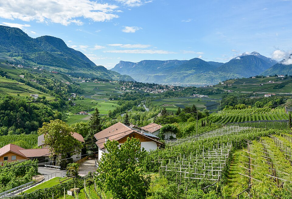 Passeiertal von Kuens mit Blick nach Meran 2015