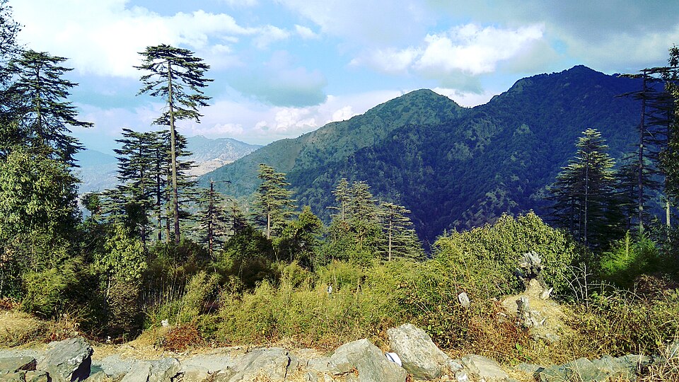 Mountain view from eco park dhanaulti, near mussoorie India
