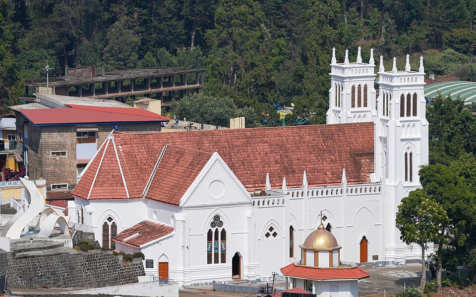West Distant Sacred Heart Cathedral Ooty Apr25 A7CR 05539