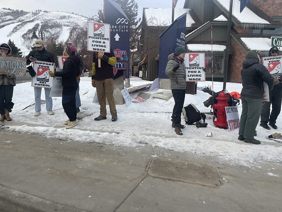 Ski Patrol Strikers at Park Avenue and Lowell Avenue