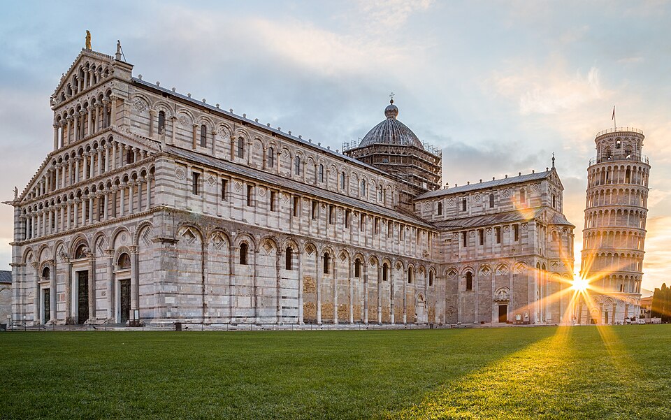 The Duomo and Tower of Pisa at sunrise
