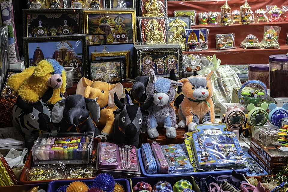 Toys in a store, Puri, Odisha, India